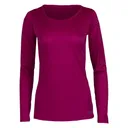 HOT CHILLYS Women's Peach Skins Solid Festival Fuchsia Crew Top (HC3050-428) - Hot Chillys