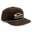 DRAKE X Lost Hat 3D EMB Goat Rope Cord Beaux Brown/Tan OSFM Cap (DH4203-BBT) - Drake