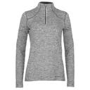 HOT CHILLYS Women's Clima-Tek Grey Heather Zip-T Top (HC5610-542) - Hot Chillys