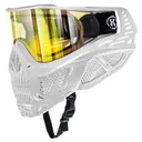 HK ARMY HSTL Skull Saint White Paintball Goggle/Airsoft Mask with Gold Thermal Lens (77100352) - Hk Army
