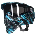 HK ARMY HSTL ?Fracture Black/Turquoise Paintball Mask with Smoke Thermal Lens (77100009) - Hk Army