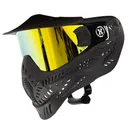 HK ARMY HSTL Black Paintball Mask with Gold Thermal Lens (77100105) - Hk Army