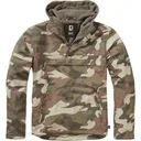 BRANDIT INDIVIDUAL WEAR Men's Windbreaker Light Woodland Fleece-Lined Quarter Zip Pullover (3001-15107) - Brandit Individual Wear