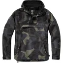 BRANDIT INDIVIDUAL WEAR Men's Windbreaker Dark Camo M90 Fleece-Lined Quarter Zip Pullover (3001-12199) - Brandit Individual Wear