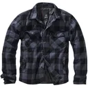 BRANDIT INDIVIDUAL WEAR Men's Flannel Lumber Black Gray Check Jacket (9478-12028) - Brandit