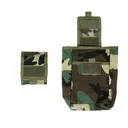GRITR Tactical Molle Dump Pouch, Foldable Dump Bag for Belts, M81 - Gritr