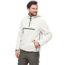 BRANDIT INDIVIDUAL WEAR Men's Hooded Fleece Quarter Zip White Pullover (5023-10007) - Brandit