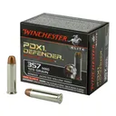 WINCHESTER AMMO PDX1 Defender 357 Magnum 125Gr Bonded JHP 20 Bx/10 Cs Handgun Ammo (S357MPDB) - Winchester