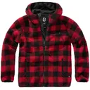 BRANDIT INDIVIDUAL WEAR Men's Hooded Fleece Full Zip Red Black Check Jacket (5024-13041) - Brandit Individual Wear