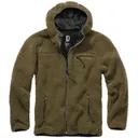 BRANDIT INDIVIDUAL WEAR Men's Hooded Fleece Full Zip Olive Jacket (5024-15001) - Brandit Individual Wear
