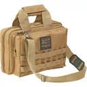 BULLDOG CASES Deluxe Tan 2 Pistol Range Bag w/ Strap and MOLLE (BDT917T) - Bulldog Cases