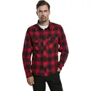 BRANDIT INDIVIDUAL WEAR Men's Flannel Check Red/Black Charcoal Long Sleeve Shirt (4002-13041) - Brandit Individual Wear