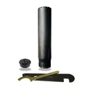 YANKEE HILL MACHINE CO Bad Larry .338 Caliber Black Steel Suppressor w/ 5/8-24 Direct Thread Adapter (YHM-2338-24) - Yankee Hill Machine