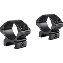 HAWKE Match Weaver 30mm Low 2pc Black Riflescope Ring Mounts (22115) - Hawke