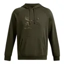 UNDER ARMOUR Men's Rival Fleece Antler Marine OD Green/UA Forest 2.0 Camo Hoodie (1388086-390) - Under Armour