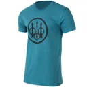 BERETTA Men's Trident Logo Teal Blue SS T-Shirt (TS228T18900059) - Beretta