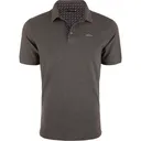 DRAKE Men's Pique Logo Castlerock Grey Heather Polo (DS4090-CRG) - Drake