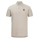 DRAKE Men's Pique Logo Island Fossil Heather Polo (DS4090-IFH) - Drake Waterfowl