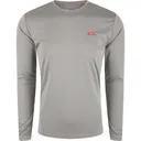 DRAKE Men's Icon Americana Grey Long Sleeve Performance Crew Shirt (DS9550-GRY) - Drake