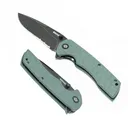GRITR Stealth Folding Pocket Knife w/ 3.5" D2 Steel Blade, G10 Scales, Green - Gritr