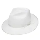 STETSON Stratoliner White Straw Fedora Hat (TSSTROB292472) - Stetson