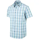 BERETTA Men's Hovis Flex Light Blue/White Check Short Sleeve Shirt (LU302T233405E4) - Beretta