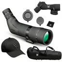 VORTEX Crossfire HD 16-48x65 Angled Spotting Scope w/ Spotting Scope Case & Men's Flexfit Cap (65A+C77-82+Hat) - Vortex