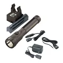 STREAMLIGHT PolyStinger LED Black Flashlight w/ 120V/100V AC/12V DC PiggyBack Charger (76132) - Streamlight