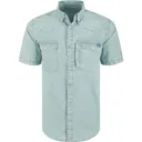 DRAKE Mens Cinco Ranch Western Acid Washed Dusty Blue SS Shirt (DS2233-DTB) - Drake