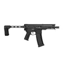 CMMG Dissent Mk4 9mm 6.5in 30rd Armor Black Semi-Auto AR Pistol w/ Brace (94A490F-AB) - Cmmg