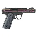 RUGER Mark IV 22/45 Lite 22LR 4.4in 10rd Gun Candy Hogue Black/Purple G10 Single-Action Pistol (43954) - Ruger