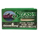 SIERRA GameKing 25 Caliber 90Gr Hollow Point Boat Tail 100/Box Rifle Bullets (1615) - Sierra