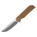 SIG SAUER Tsuru Two-Tone Satin/Stonewash Tanto Knife with Coyote Brown G10 Handle (TS-8SBRN) - Sig Sauer