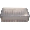 MTM 50 Round Square Hole 41/44 Clear-Smoke Slip-Top Ammo Box (E50-45-41) - MTM Case-gard