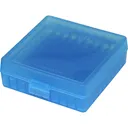 MTM 100 Round Clear Blue Flip-Top Ammo Box For .22 LR (P-100-22-24) - Mtm