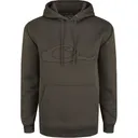 DRAKE Men's Back Eddy Embossed Mud Brown Hoodie (DW2298-MDB) - Drake
