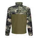 DRAKE Men's MST Quarter Zip Refuge Eqwader Woodland Camo Jacket (DW7355-WDL) - Drake