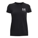 UNDER ARMOUR Women's Freedom Banner Black/White T-Shirt (1370819-001) - Under Armour
