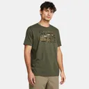 UNDER ARMOUR Men's Freedom Flag Marine OD Green/Baroque Green Printed T-Shirt (1382969-390) - Under Armour