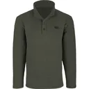 DRAKE Men's Delta Quilted Kalamata Olive Heather Sweatshirt (DS2060-KMO) - Drake Waterfowl