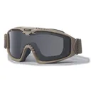 ESS Influx Terrain Tan/Clear and Smoke Gray Lenses Goggles (EE7018-02) - Ess Eyewear