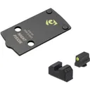 NIGHT FISION NF 507K to Glock 43x MOS Optic Plate with Tritium Yellow Front Sight Combo (GLK-OPBS-507K-43X-YGZX) - Night Fision
