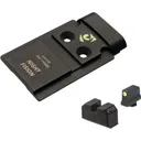 NIGHT FISION 509T to Glock Full Size MOS Optic Plate with Tritium Yellow Front Sight Combo (GLK-OPBS-509T-MOS-YGZX) - Night Fision
