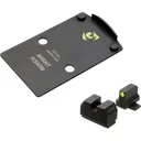 NIGHT FISION NF RMR/507c to Sig P320 Optic Plate with Tritium Ylw Front Sight Combo (SIG-OPBS-RMR-P320-YGZX) - Night Fision