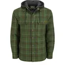 DRAKE Men's Campfire Kalamata Olive Flannel Hoodie (DS1078-KMO) - Drake