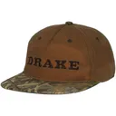 DRAKE Men's Waxed Flatbill Mossy Oak Shadow Grass Habitat Ball Cap (DW0203-022) - Drake