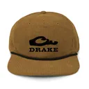 DRAKE Men's Drake X Lost Hat Goat Rope Corduroy Field Khaki Cap (DW0196-FDK) - Drake