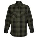 VERTX Men's Last Line Stretch Flannel Marshland Plaid LS Shirt (F1-VTX1535-MSHP) - Vertx