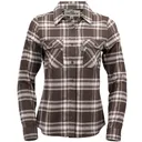 OUTBACK TRADING Women's Cotton Plaid Chocolate LS Shirt (40312-CHO) - Outback Trading