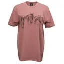 OUTBACK TRADING Women's Triple Gallop Gang Pink Tee (40335-PNK) - Outback Trading